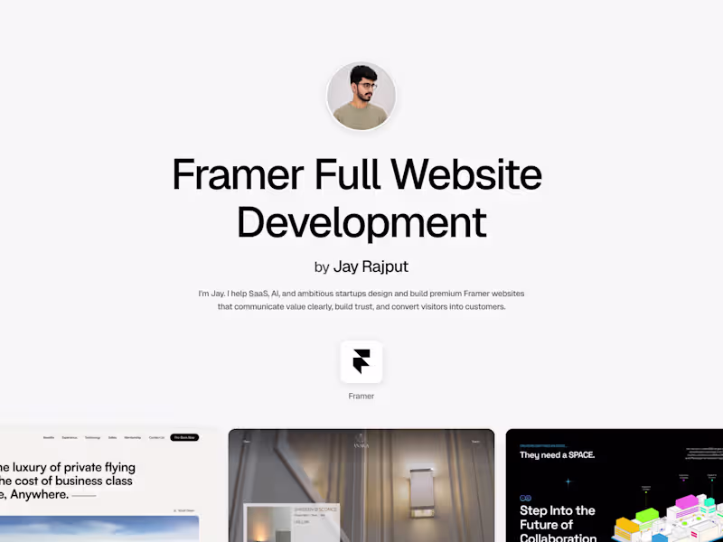 Cover image for Framer Full Website Design + Development