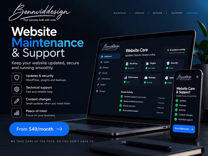 Cover image for Website Maintenance & Ongoing Support 