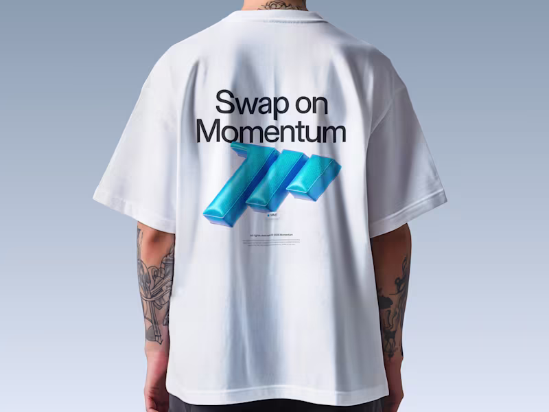 Cover image for Here's a merch example I did for Momentum. Combining AI gene...