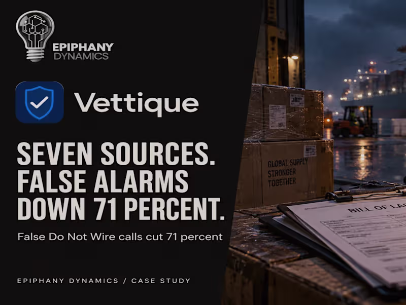 Cover image for Vettique: Evidence-Backed Supplier Assessment
