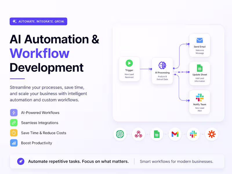 Cover image for AI Automation & Workflow Development