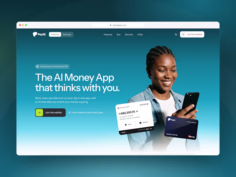 Cover image for Fintech App Landing Page