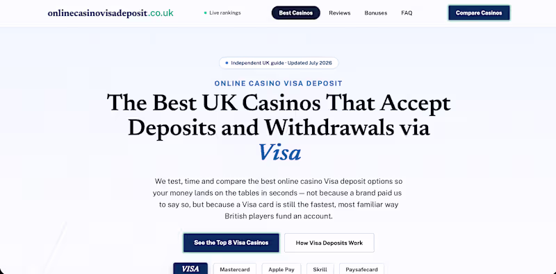 Cover image for Online Casino Visa Deposit —