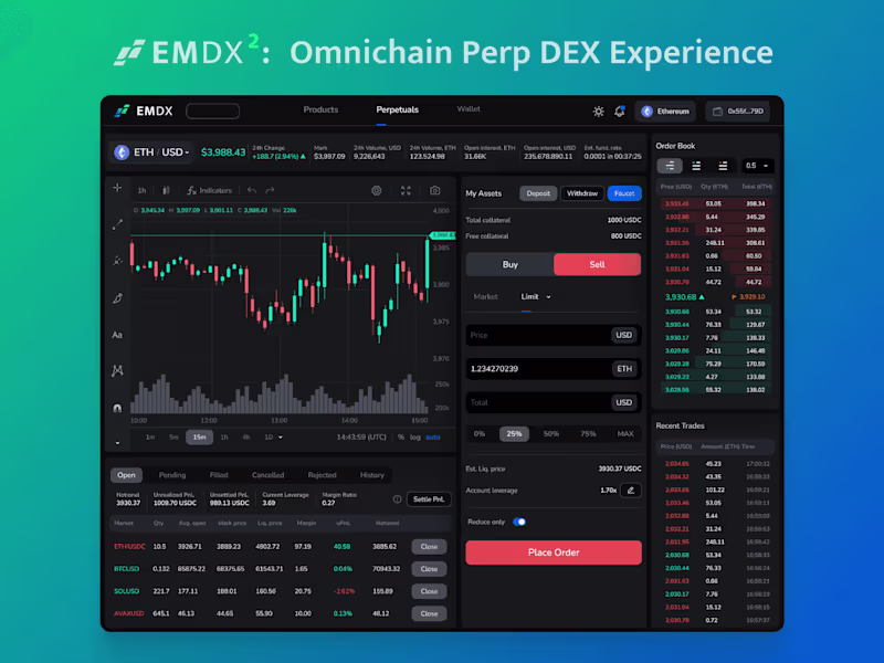 Cover image for UI/UX Design for EMDX Decentralized Trading Platform
