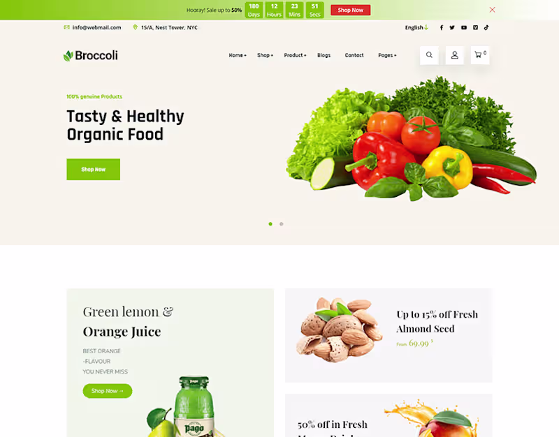 Cover image for Shopify Organic Food Store :: Behance
