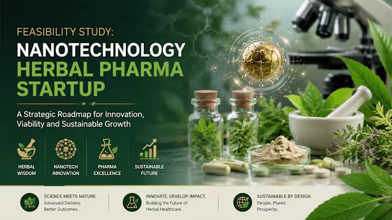 Cover image for Feasibility Study: Nanotechnology Herbal Pharma Startup