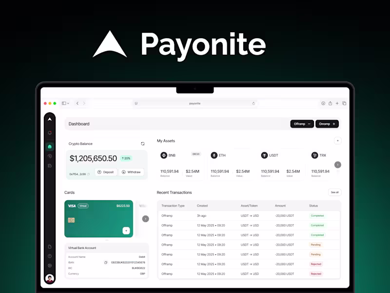 Cover image for Payonite - Dashboard Redesign