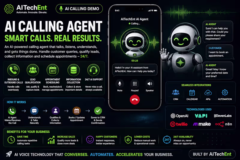 Cover image for AITechEnt Calling Demo
This project demonstrates