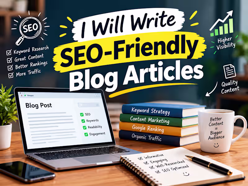 Cover image for I Will Write SEO-Friendly Blog Articles.
