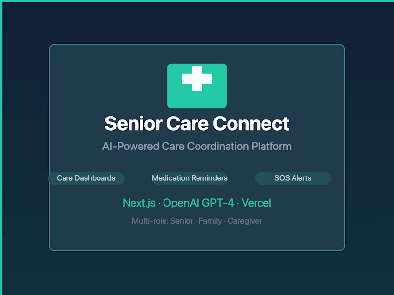 Cover image for Senior Care Connect — AI-Powered Care Coordination Platform