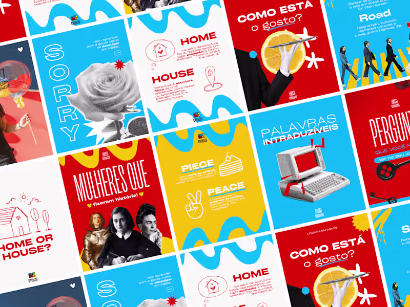 Cover image for English Studio | Educational Social Media Design
