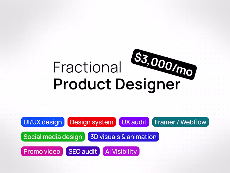 Cover image for Fractional Product Designer 