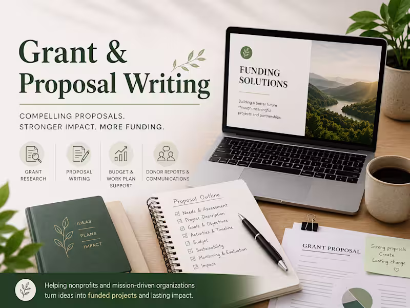 Cover image for Grant / proposal writing for non-profit funding