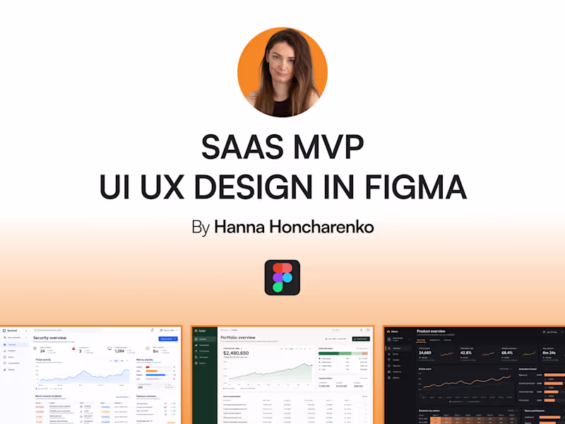 Cover image for SaaS MVP UX/UI design in Figma