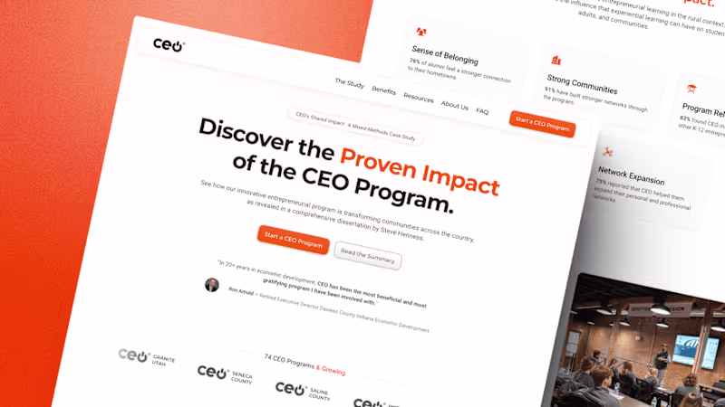 Cover image for CEO Study Custom Landing Page