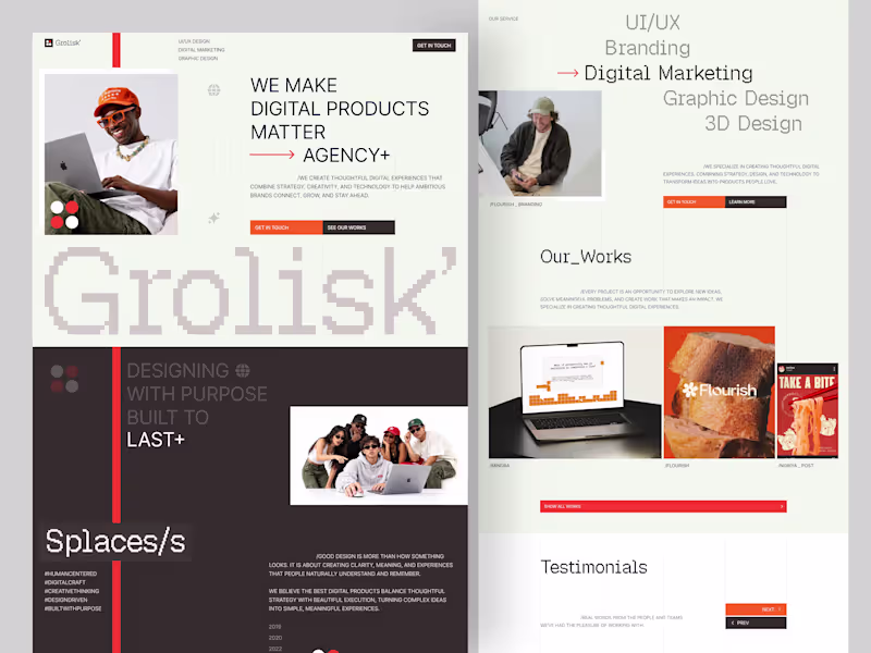 Cover image for Grolisk — Creative Digital Agency Website