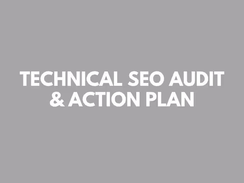Cover image for Technical SEO Audit & Action Plan (One Site, Up to 150 Pages)