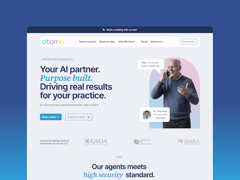 Cover image for Framer Design & Development for Otomo Health