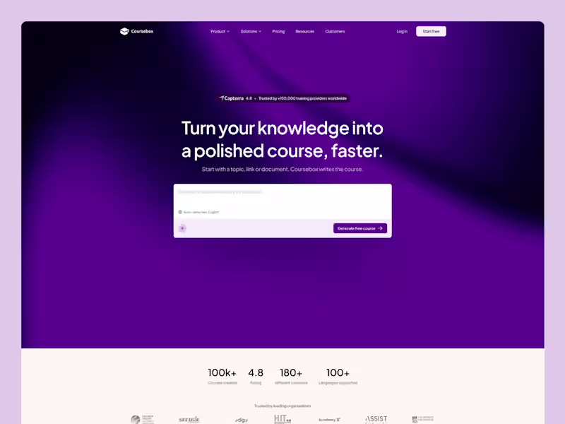 Cover image for Homepage Redesign for Coursebox AI
