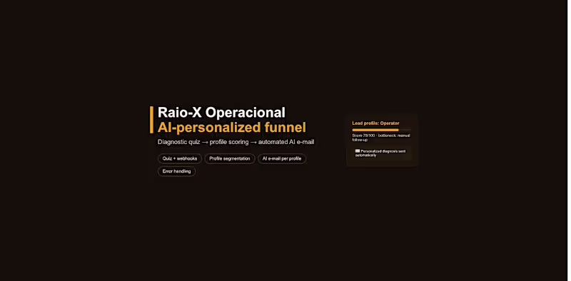 Cover image for Raio-X Operacional — AI-Personalized Quiz Funnel