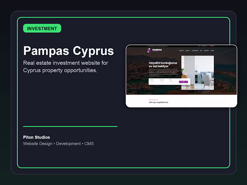 Cover image for Pampas Cyprus - Real Estate Investment Website