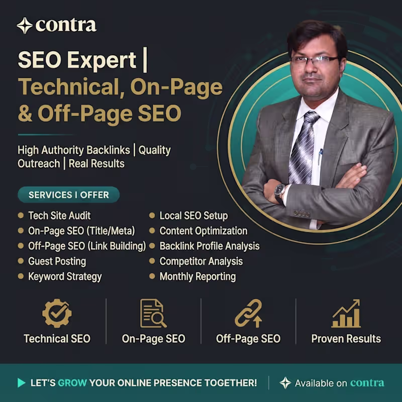 Cover image for SEO Expert | Technical, On-Page & Off-Page SEO