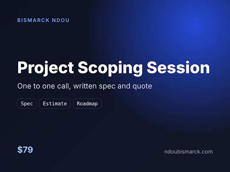Cover image for Project Scoping Session (Spec and Quote)