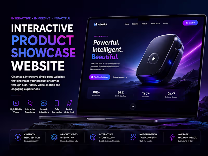 Cover image for Interactive Product Showcase Website