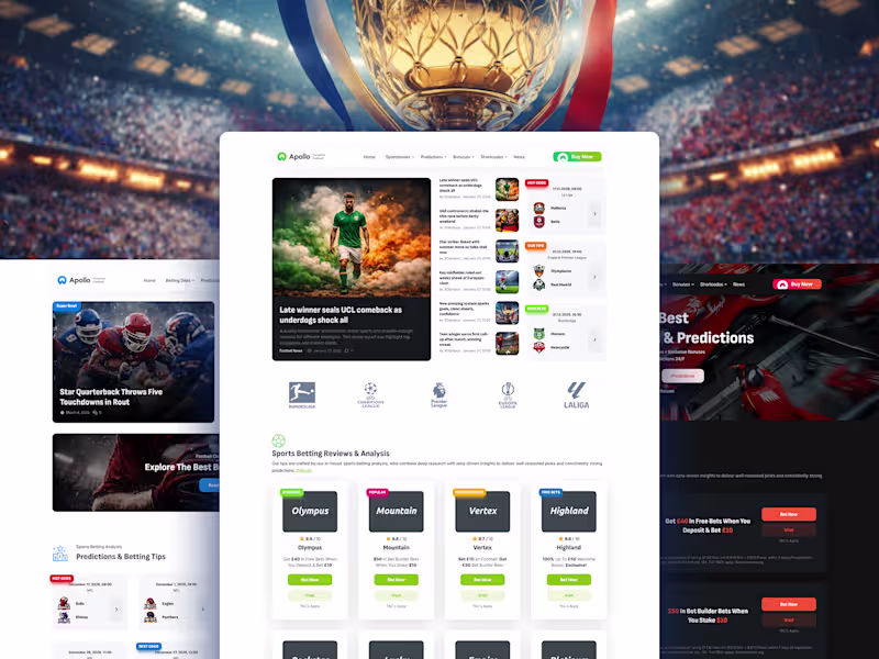 Cover image for Sports Betting Affiliate WordPress Theme