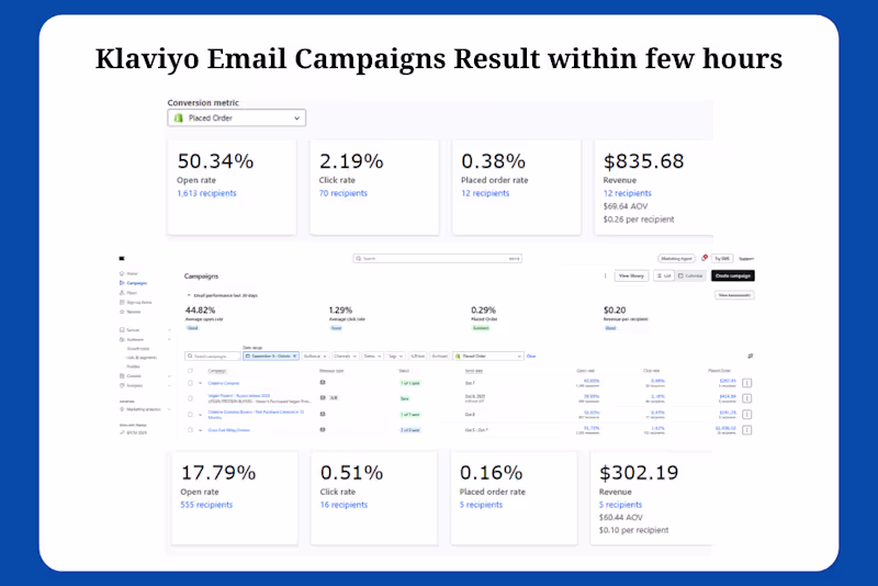 Cover image for Klaviyo Email Marketing Campaign for Shopify Brand