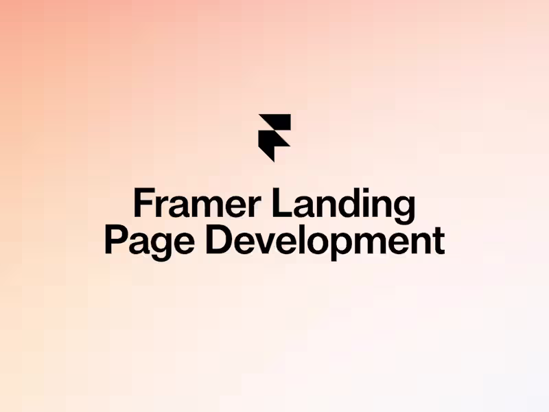 Cover image for Framer Landing Page Development