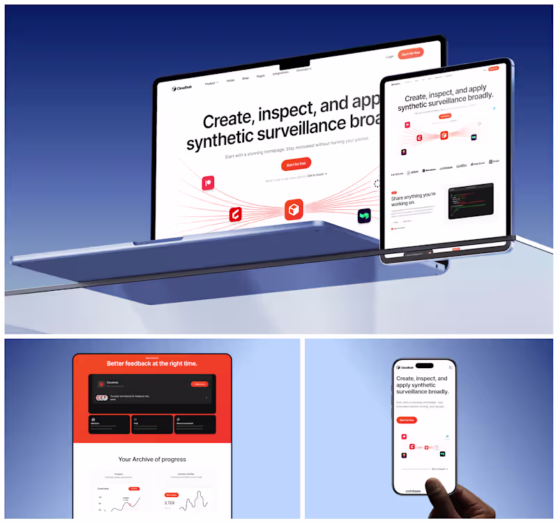Cover image for Cloudhub SaaS Landing Page Design