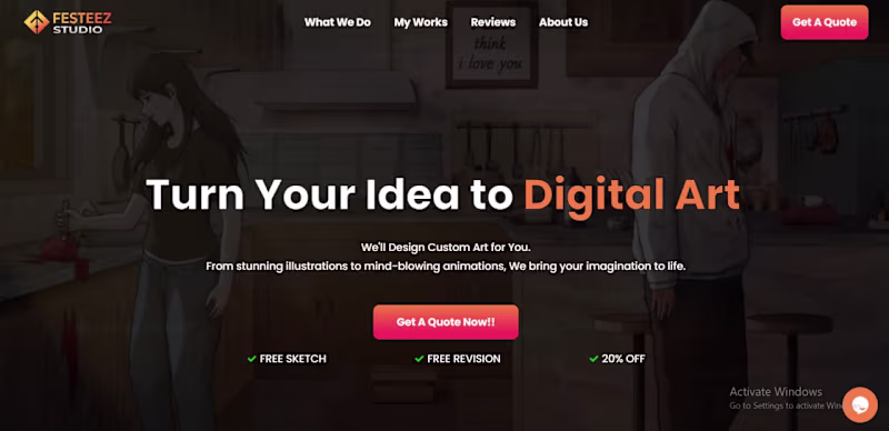 Cover image for Festeez Digital Studio Website Case Study