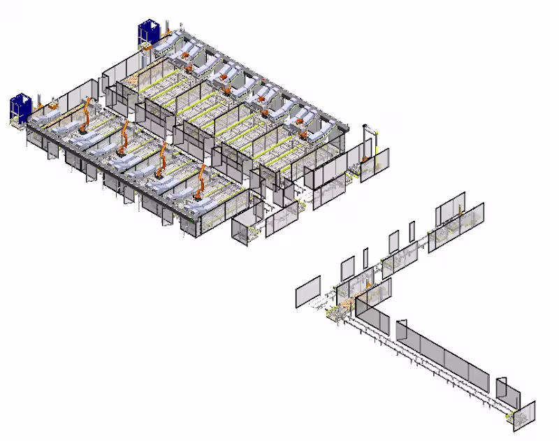 Cover image for High-Capacity Robotic Palletizing Center