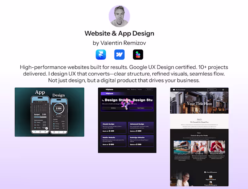 Cover image for Website and App Design