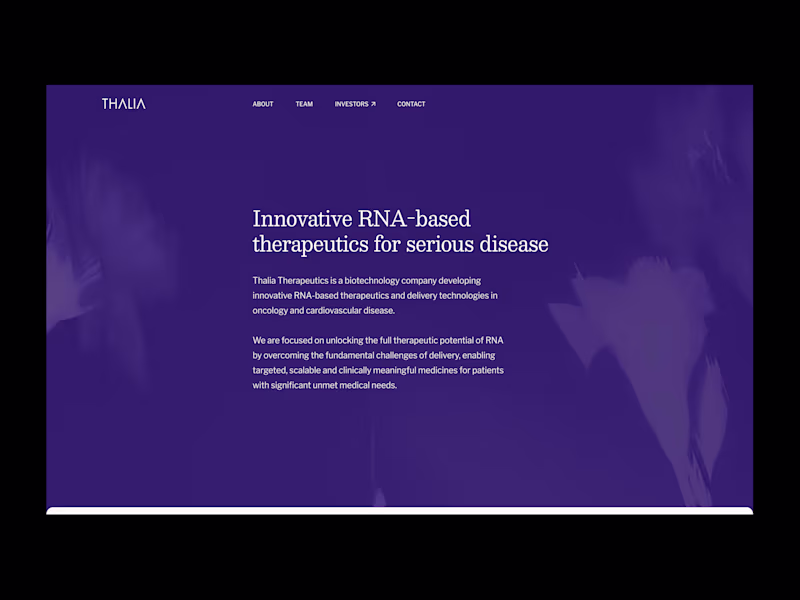 Cover image for Thalia Therapeutics