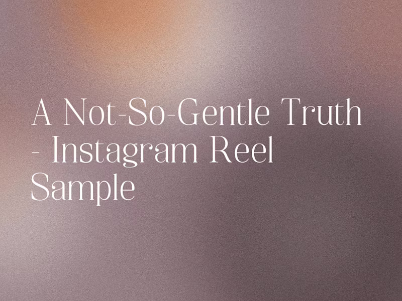 Cover image for Instagram Reels (Video Content) Sample