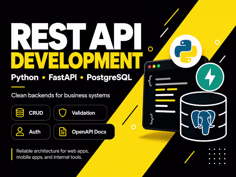 Cover image for REST API Development with Python, FastAPI & PostgreSQL