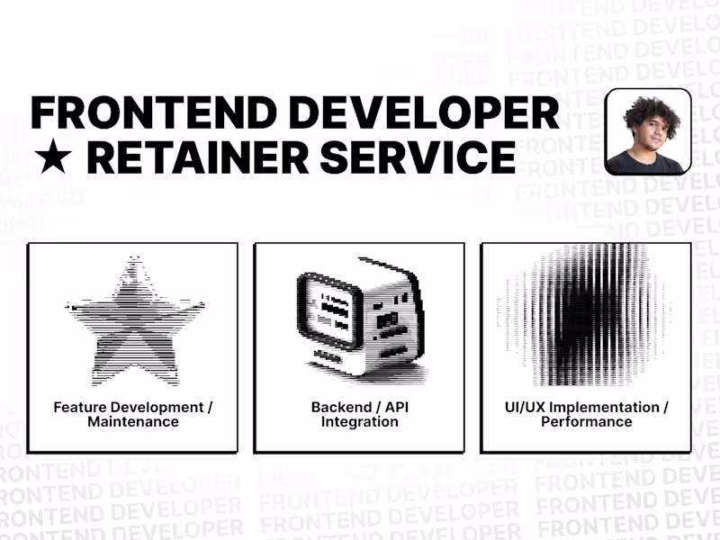 Cover image for Frontend Developer - Retainer for VC/YC startups