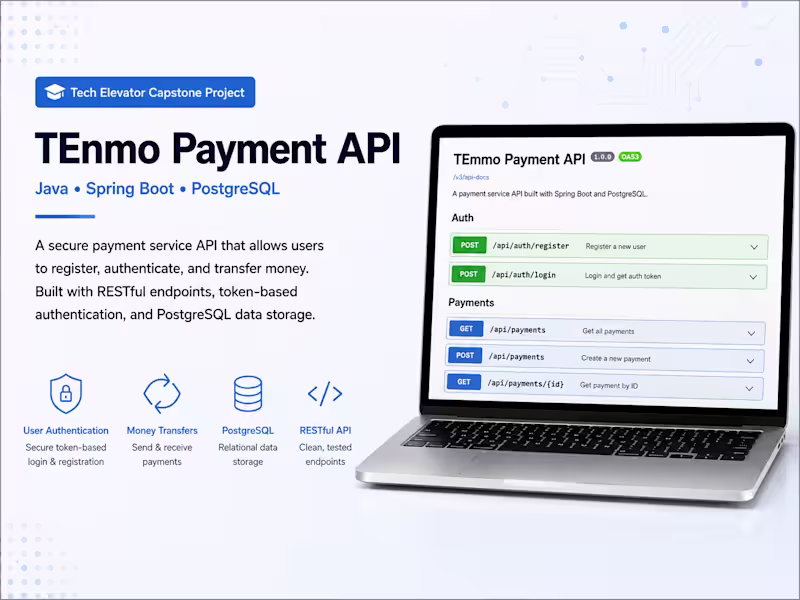 Cover image for Built a full-stack payment application