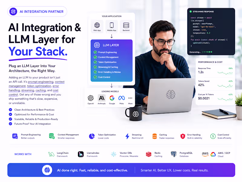 Cover image for AI Integration & LLM Layer for Your Stack