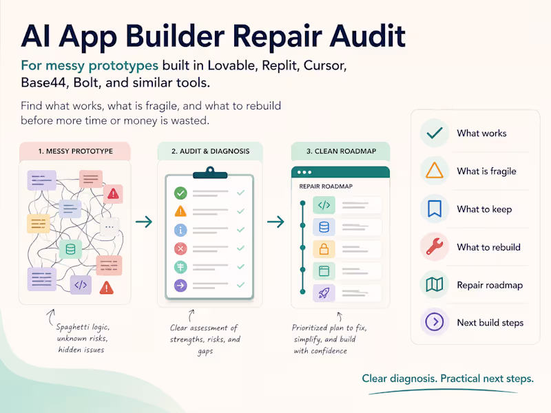 Cover image for AI App Builder Repair Audit