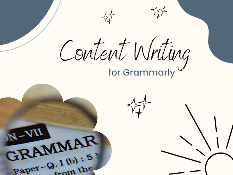 Cover image for Content Writing for Grammarly