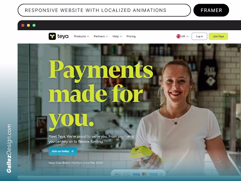 Cover image for Teya Website redesign