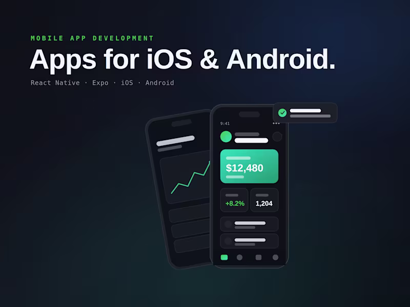 Cover image for Mobile App Development iOS & Android (React Native) Startups/MVP