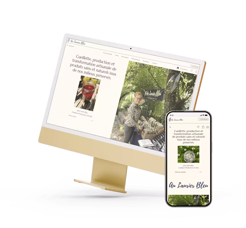 Cover image for Au Laurier Bleu - Ecommerce and Booking Wix