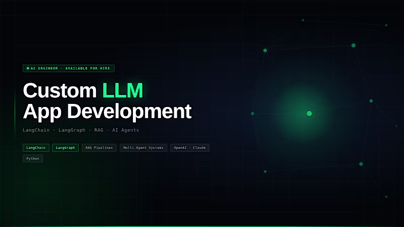 Cover image for Custom LLM App Development with LangChain & LangGraph