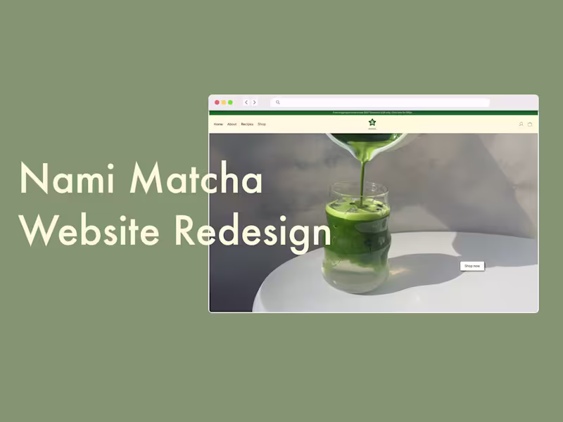 Cover image for Nami Matcha Website Redesign