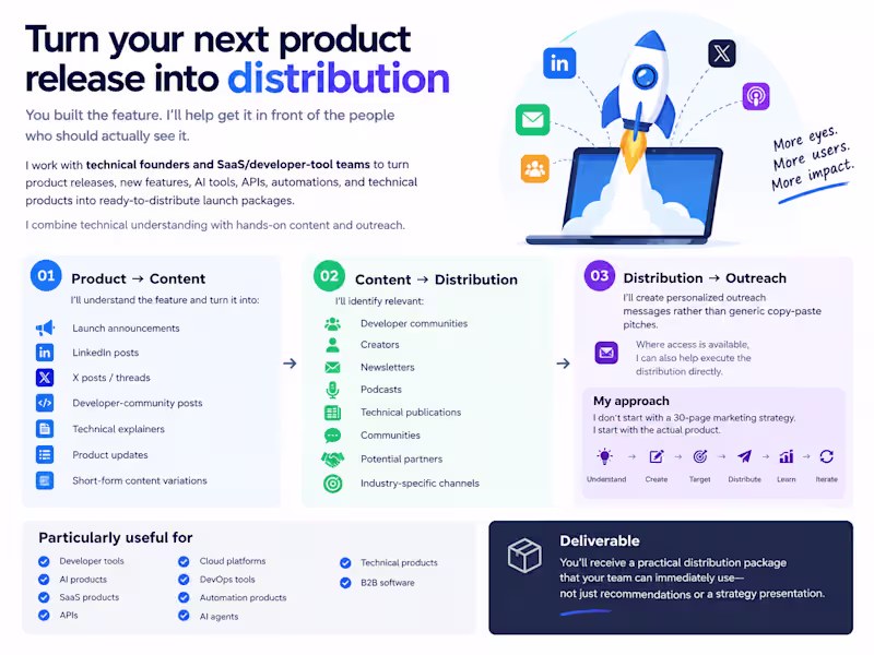 Cover image for Developer Product Launch & Distribution Package