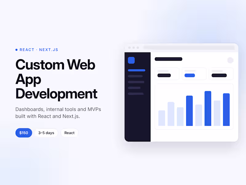 Cover image for Custom Web App Development (React / Next.js)